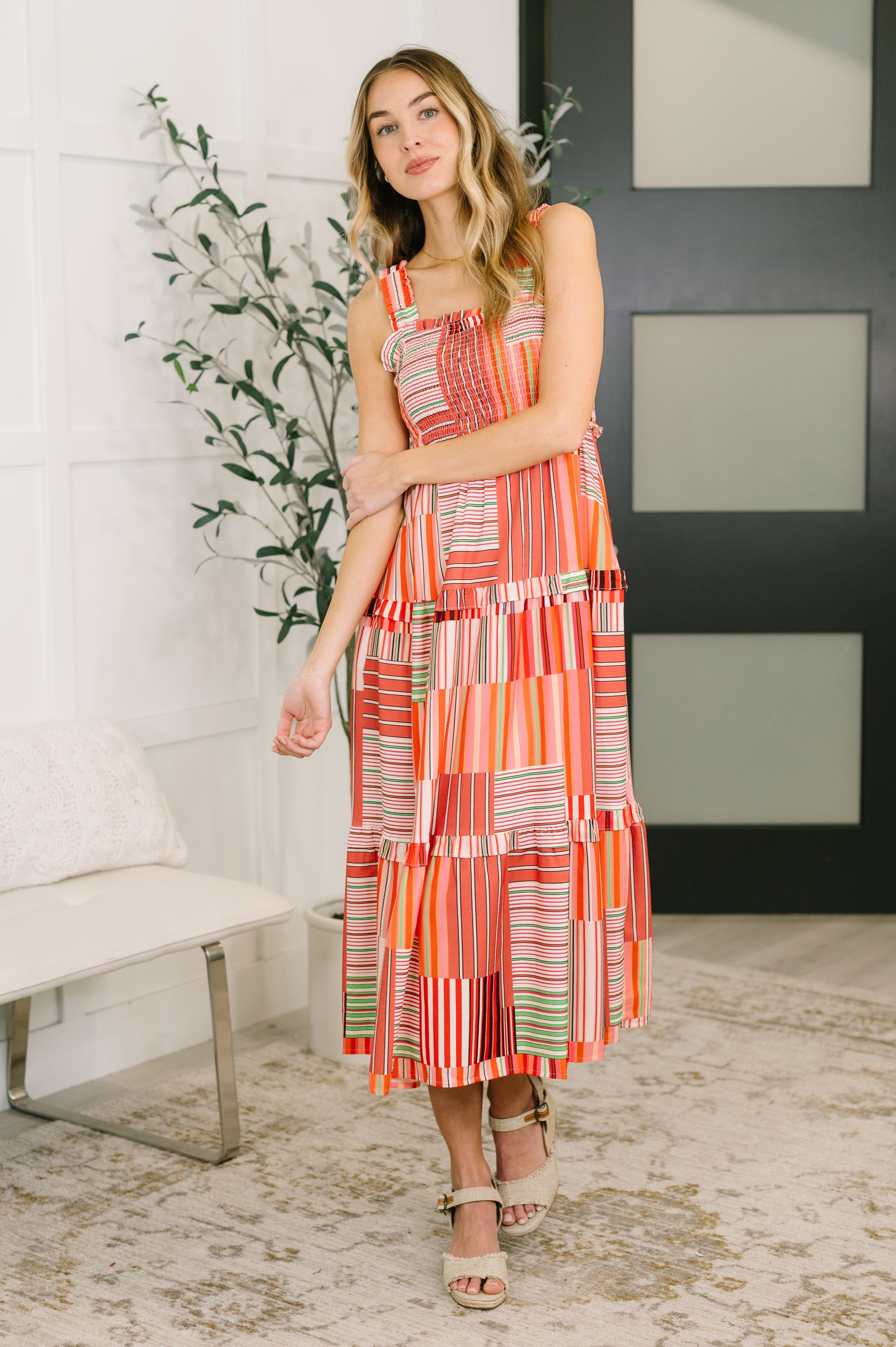Extra Sentimental Wide Strap Tiered Dress - Charming Charlie