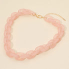 Madeline Love Pink Chunky Resin Chain Link Statement Necklace - Necklaces