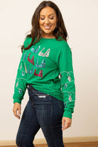 Fa La La Sequins Green Sweater - Charming Charlie