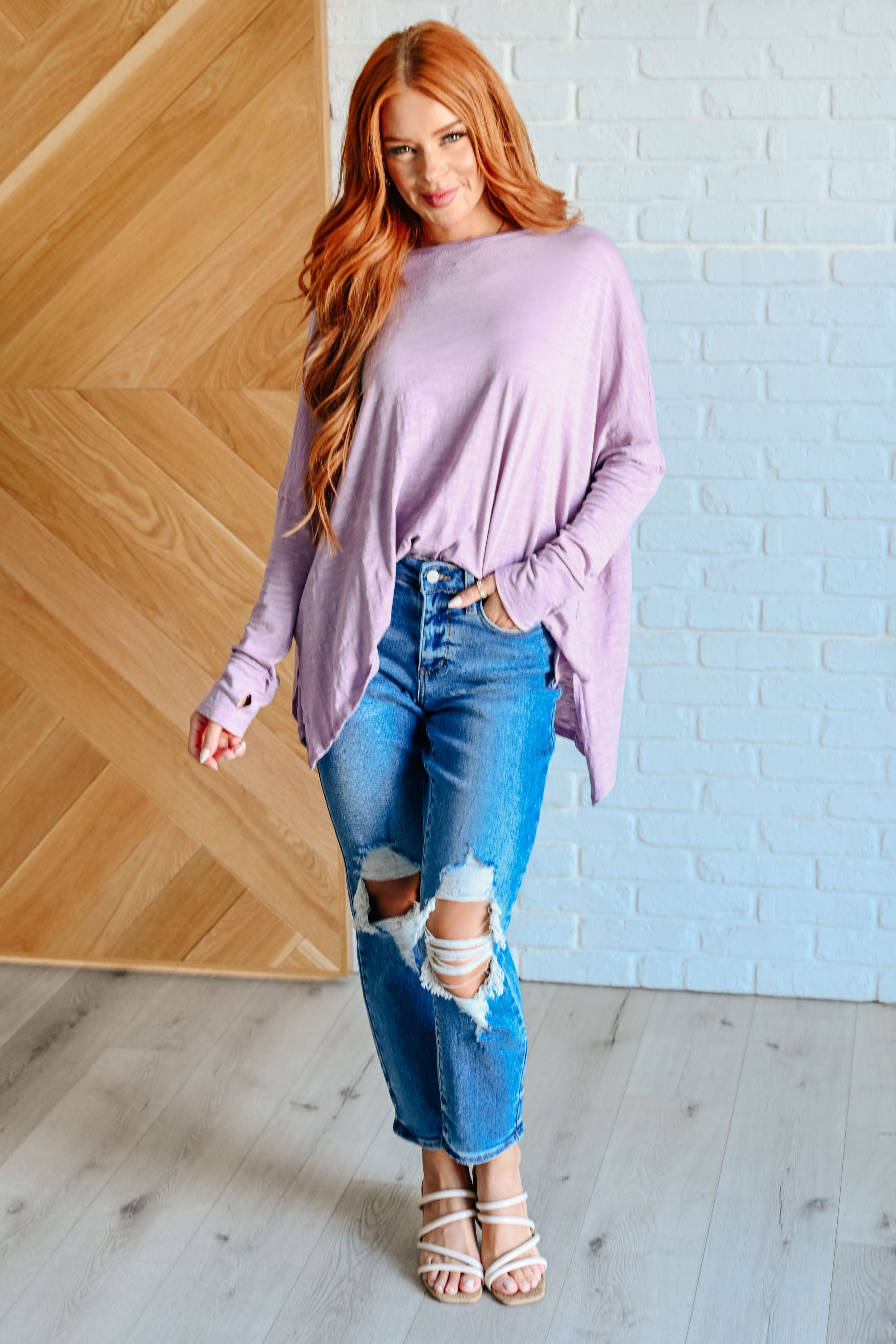 Face It Together Step Hem Pullover - Charming Charlie