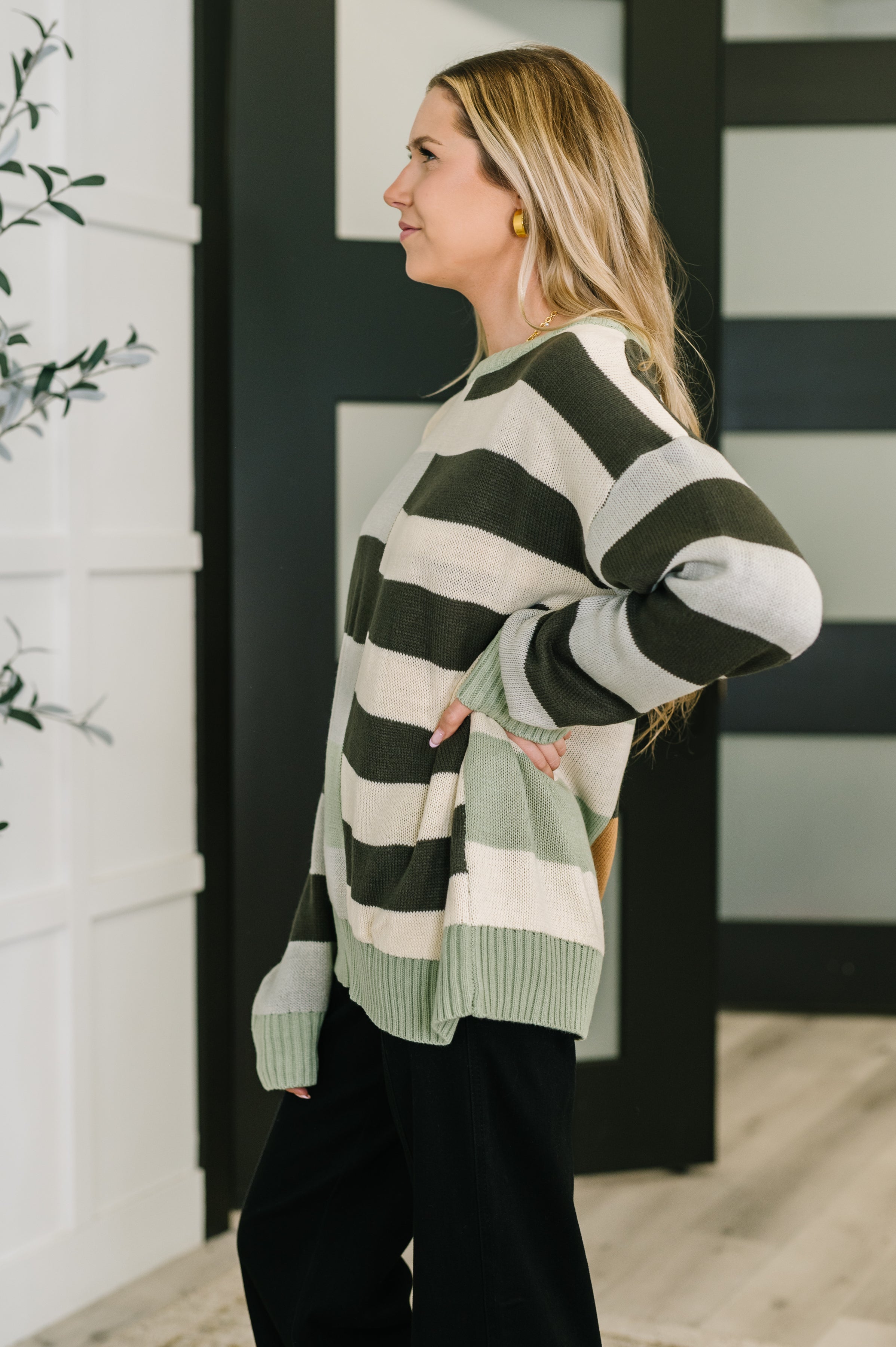 Fall Into Us Color Block Knit Pullover - Charming Charlie