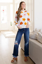 Falling Flowers Floral Sweater - Charming Charlie