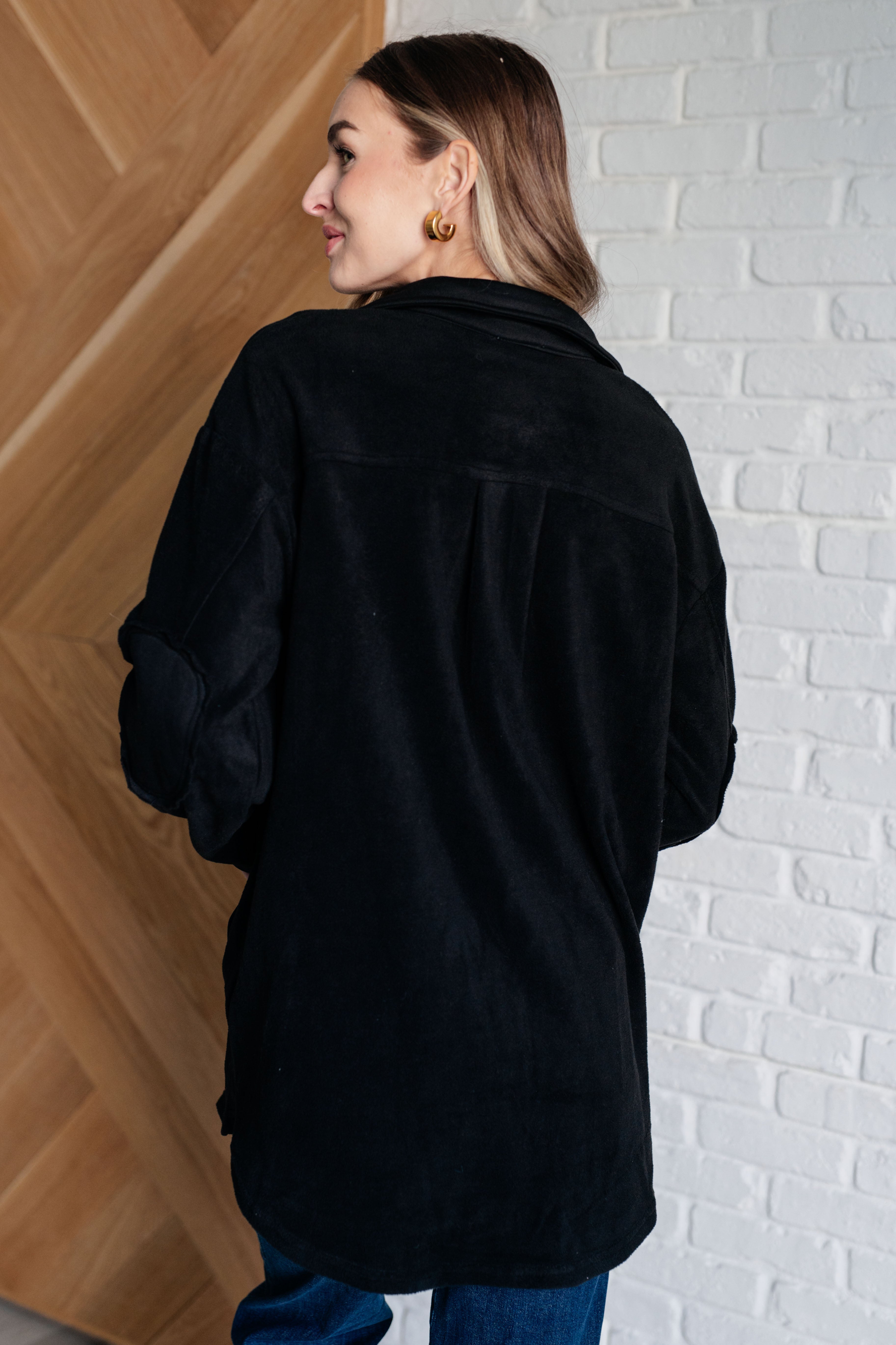 Fantastic in Fleece Jacket in Black - Charming Charlie