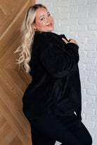 Fantastic in Fleece Jacket in Black - Charming Charlie