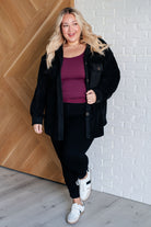 Fantastic in Fleece Jacket in Black - Charming Charlie