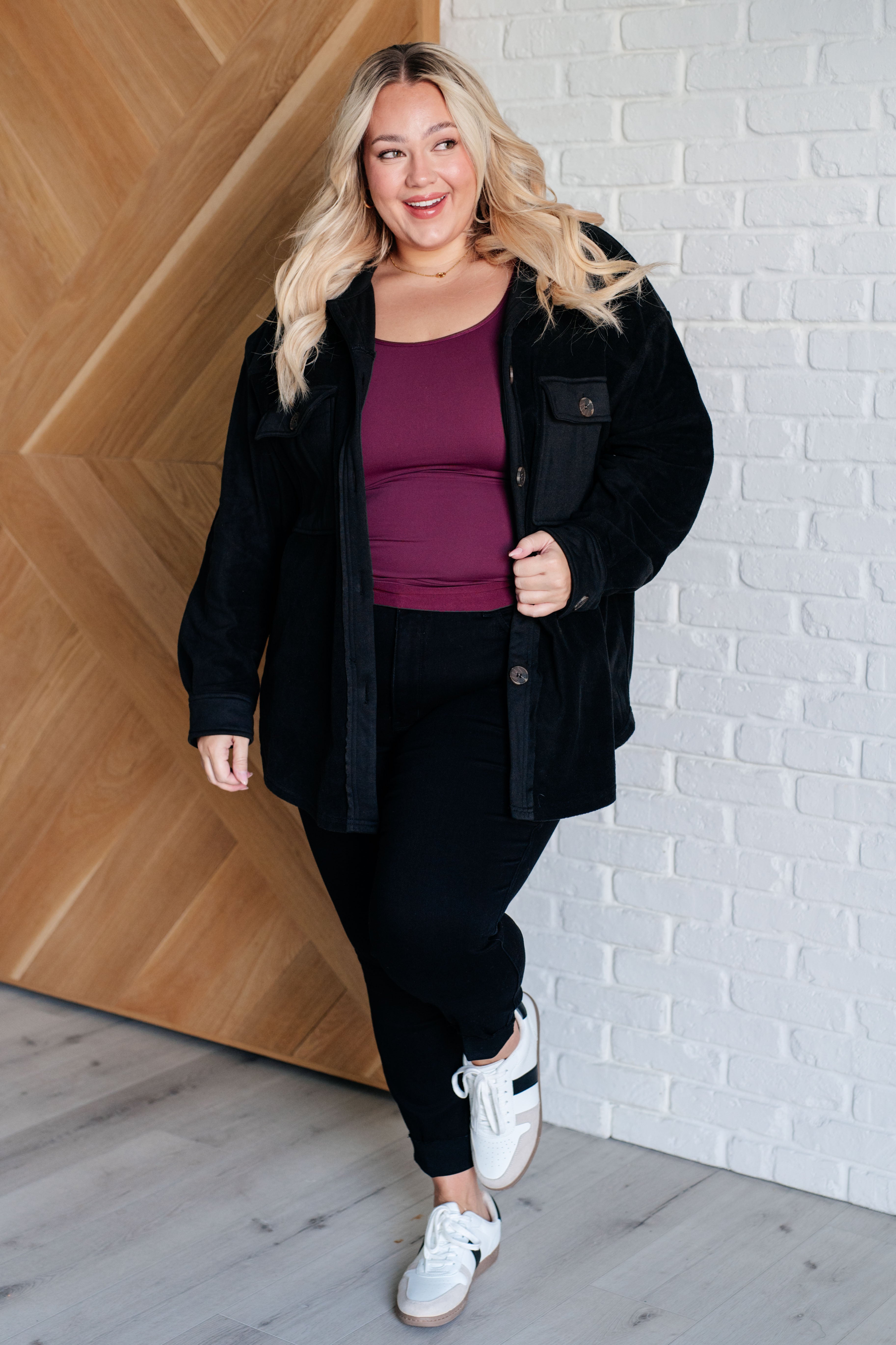 Fantastic in Fleece Jacket in Black - Charming Charlie