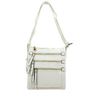 White Fashionable Womens Soft Faux  Leather Crossbody Purse Shoulder Bag, Show your trendy side with this awesome crossbody bag. Have fun and look stylish. Versatile enough for wearing straight through the week, perfectly lightweight to carry around all day. Hands-Free Cross-Body adds an instant runway style to your look, giving it ladylike chic. This handbag is destined to become your new favorite. Detachable, adjustable crossbody strap. Exterior front zip pocket.