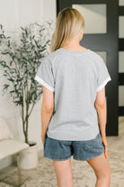 Feel Alright  Two Tone Contrast in Heather Grey - Charming Charlie