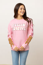 Feelin Festive Pink Sweater - Charming Charlie