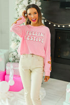Feelin Festive Pink Sweater - Charming Charlie