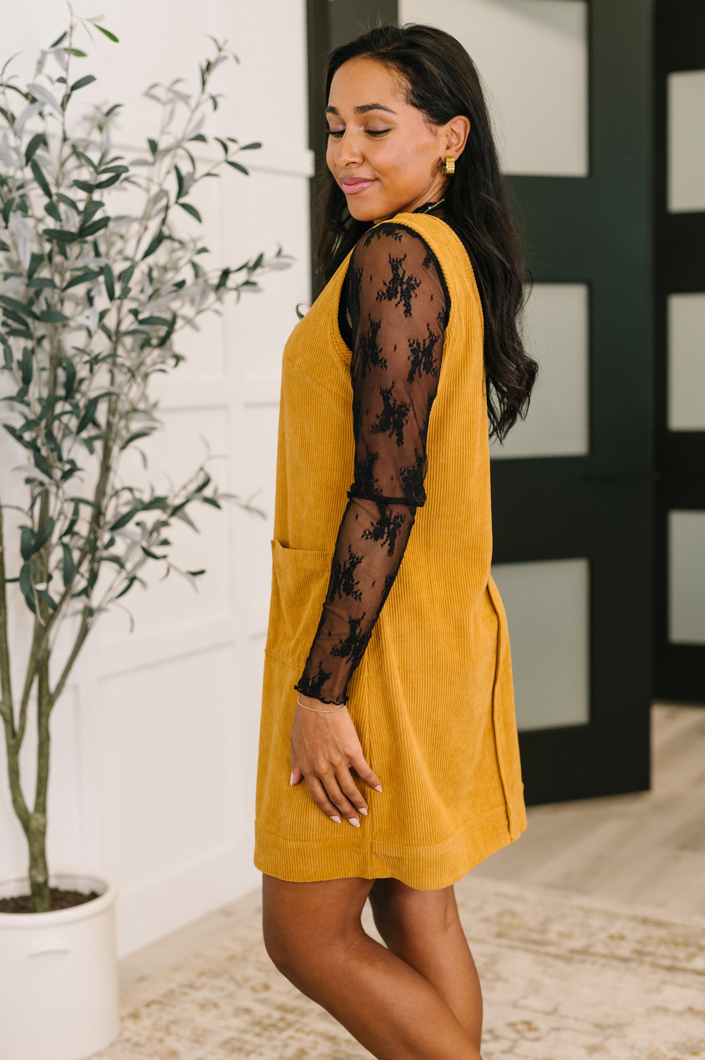 Feeling That Way Corduroy Dress - Charming Charlie