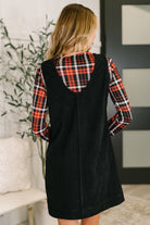 Feeling That Way Corduroy Dress in Black - Charming Charlie