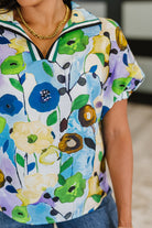 Fielding Questions Floral Top - Charming Charlie