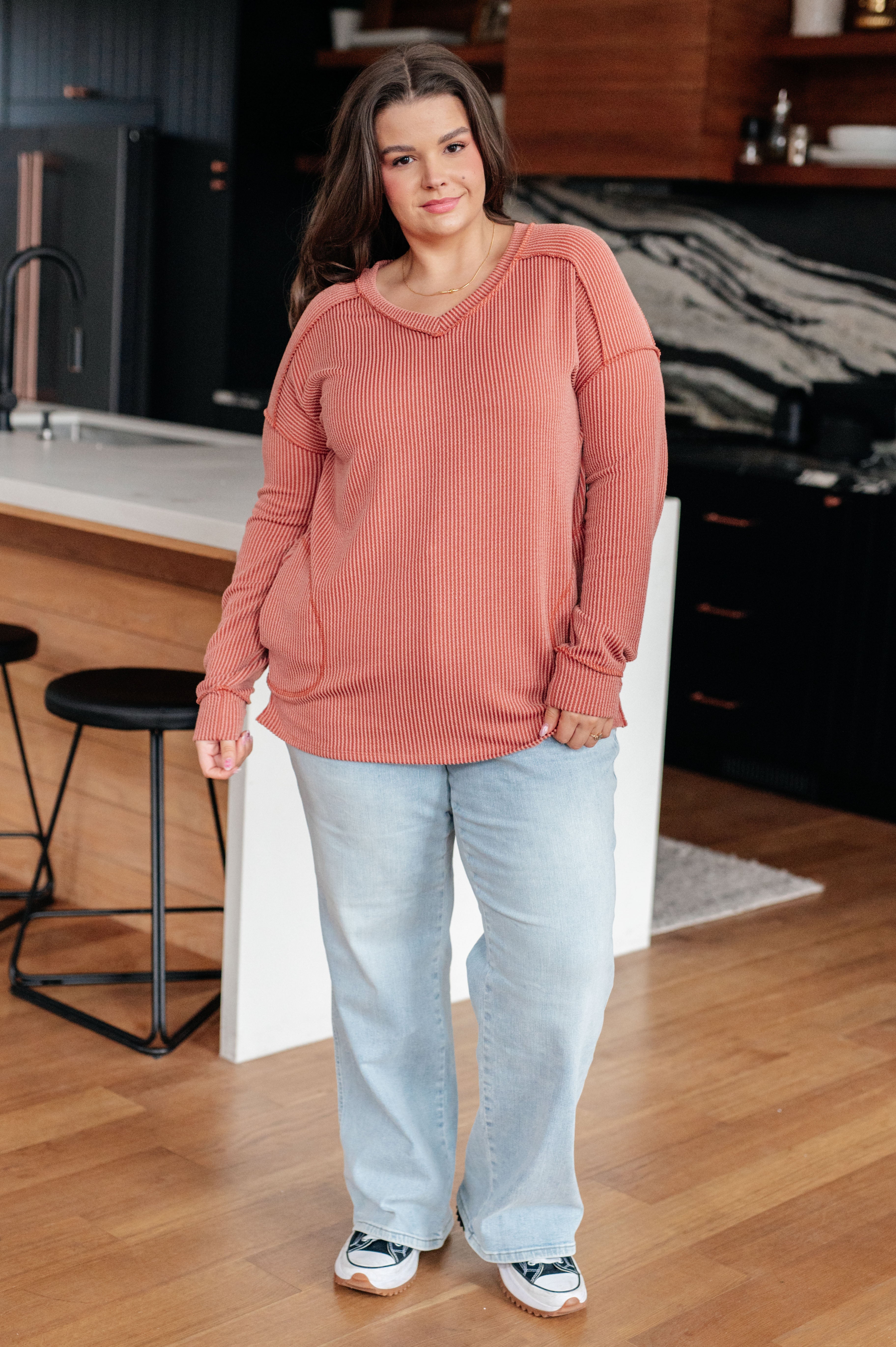 First and Foremost Rib Knit Top - Charming Charlie