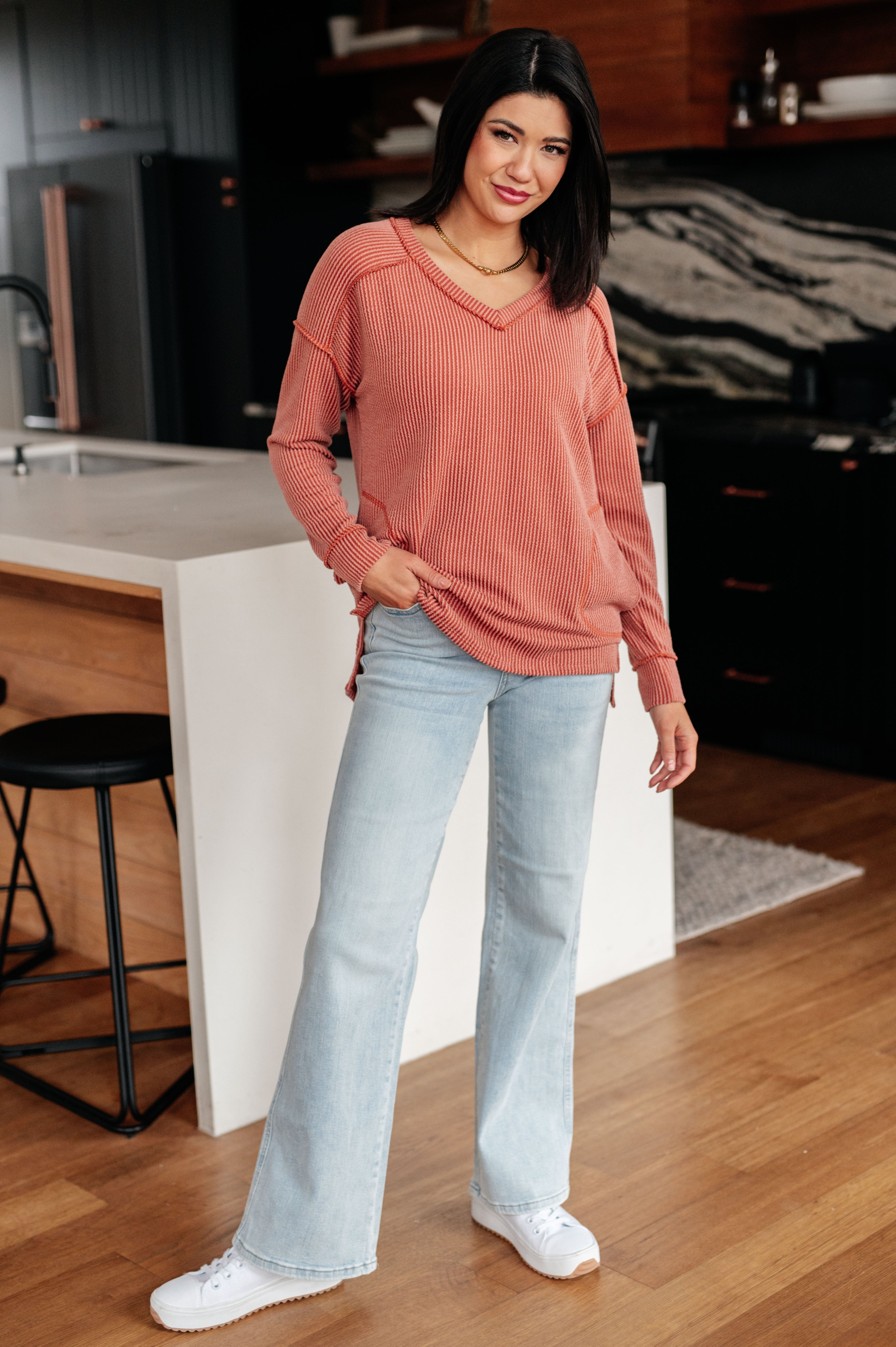 First and Foremost Rib Knit Top - Charming Charlie