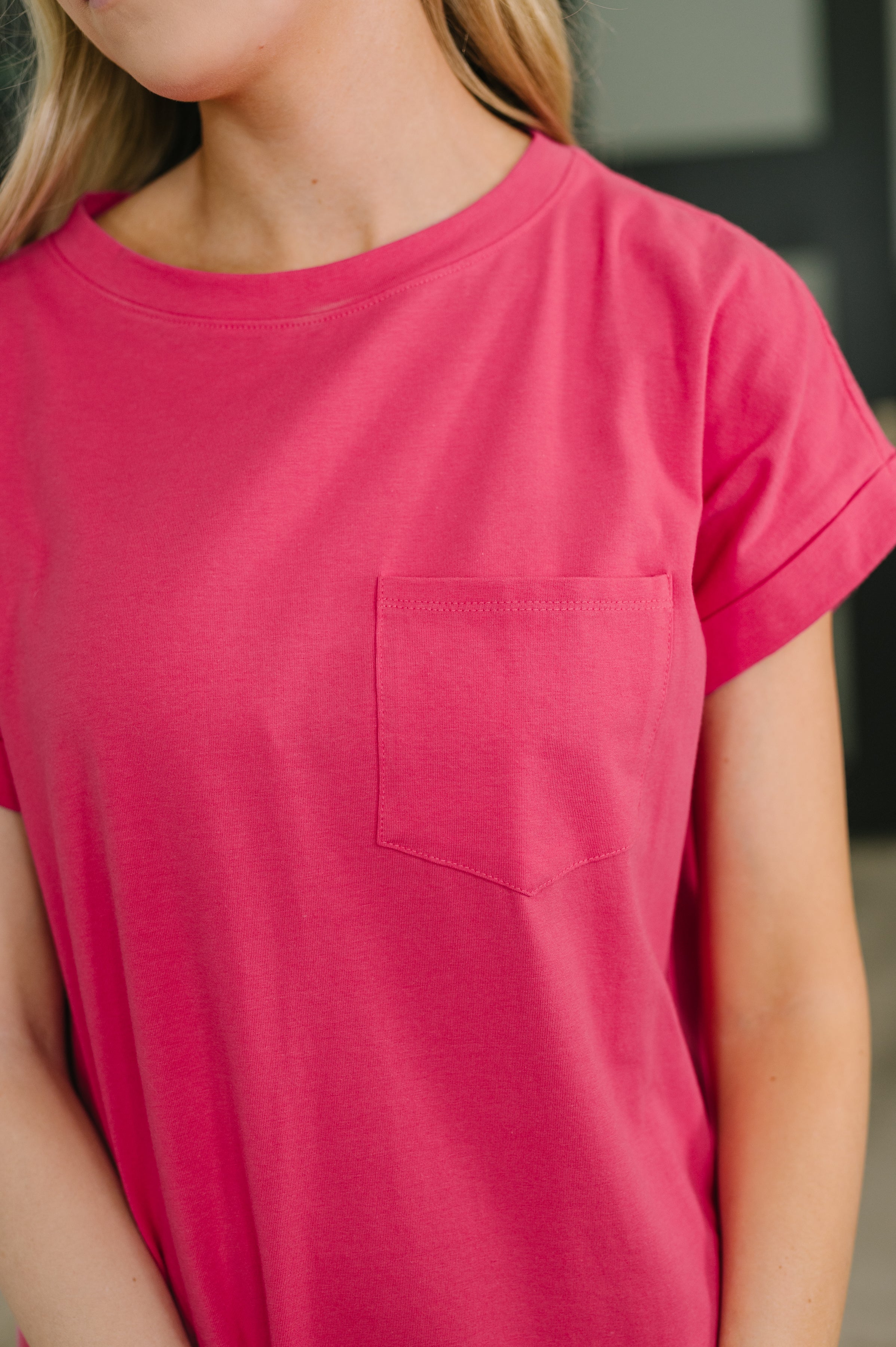Fix You Right Up Short Sleeve Midi Dress in Hot Pink - Charming Charlie