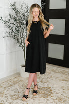 Flatter Me Later Relaxed Dress in Black - Charming Charlie