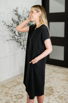 Flatter Me Later Relaxed Dress in Black - Charming Charlie