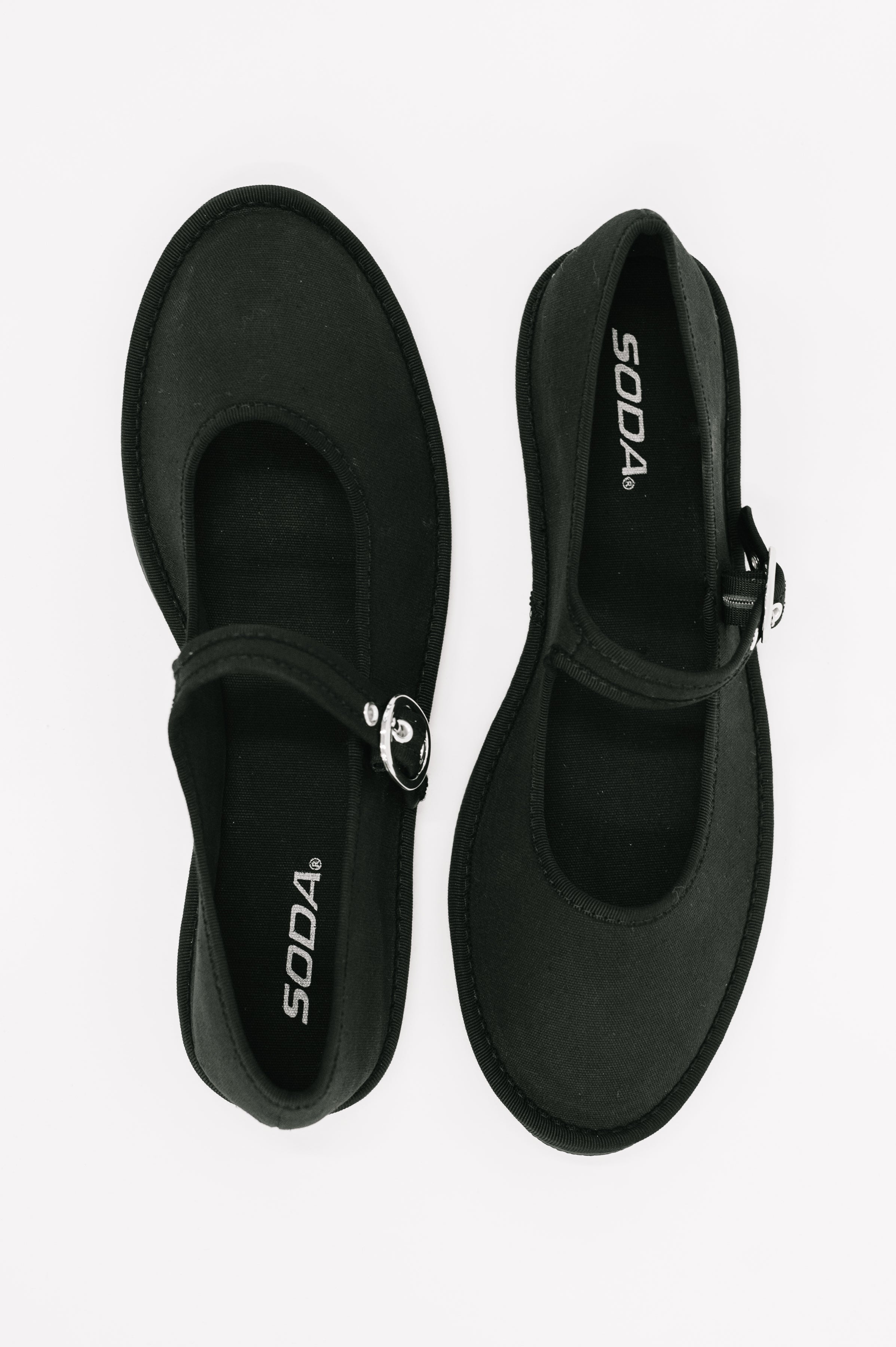 Fleta Buckle Flats in Black - Charming Charlie