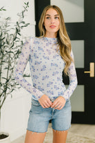 Flirty by Nature Mesh Layering Top in Light Blue - Charming Charlie