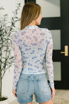 Flirty by Nature Mesh Layering Top in Light Blue - Charming Charlie