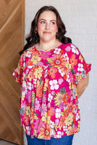 Flit About Floral Top in Pink - Charming Charlie