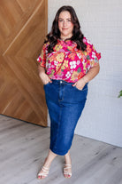 Flit About Floral Top in Pink - Charming Charlie