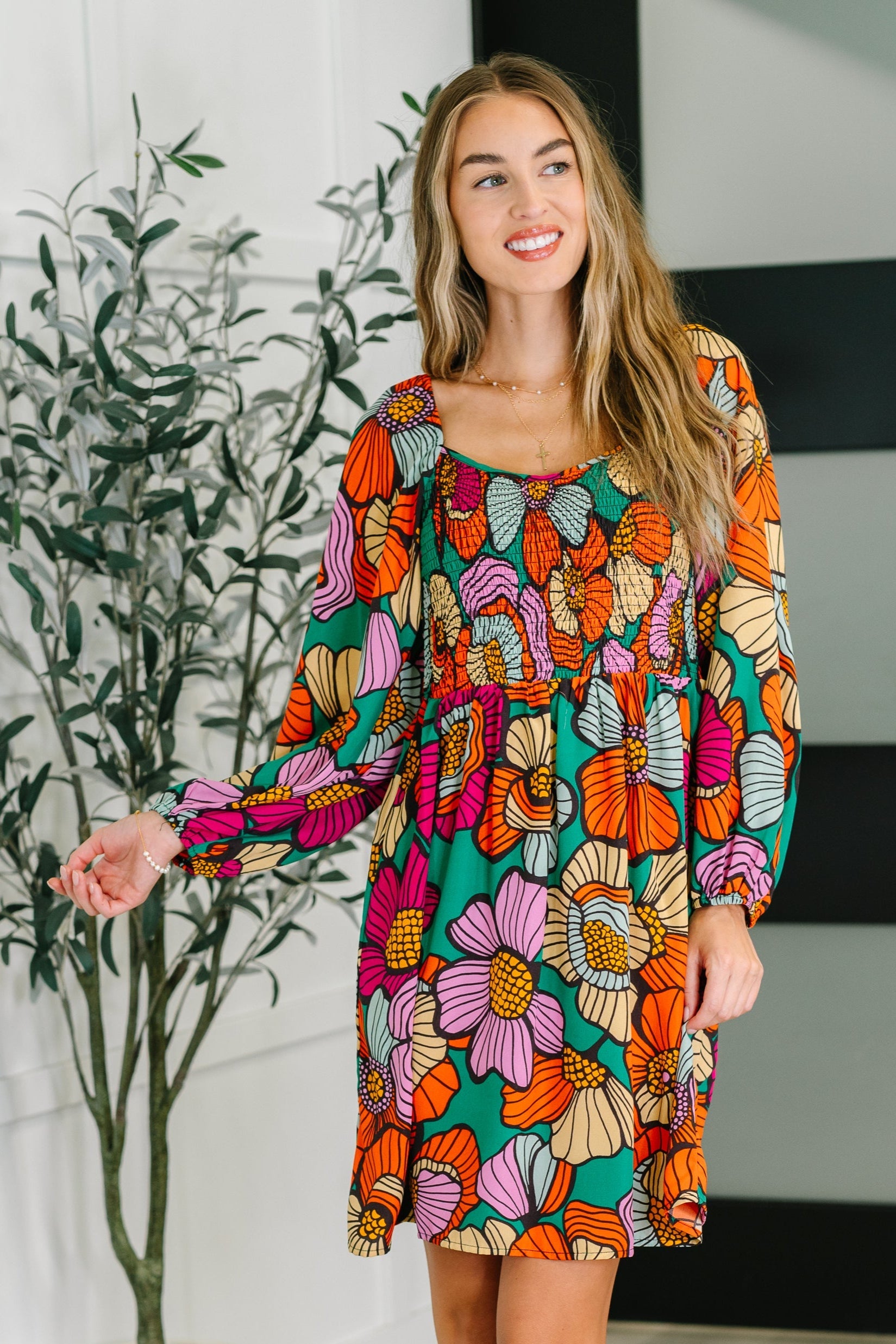 Floral Affairs Scoop Neck Dress - Charming Charlie