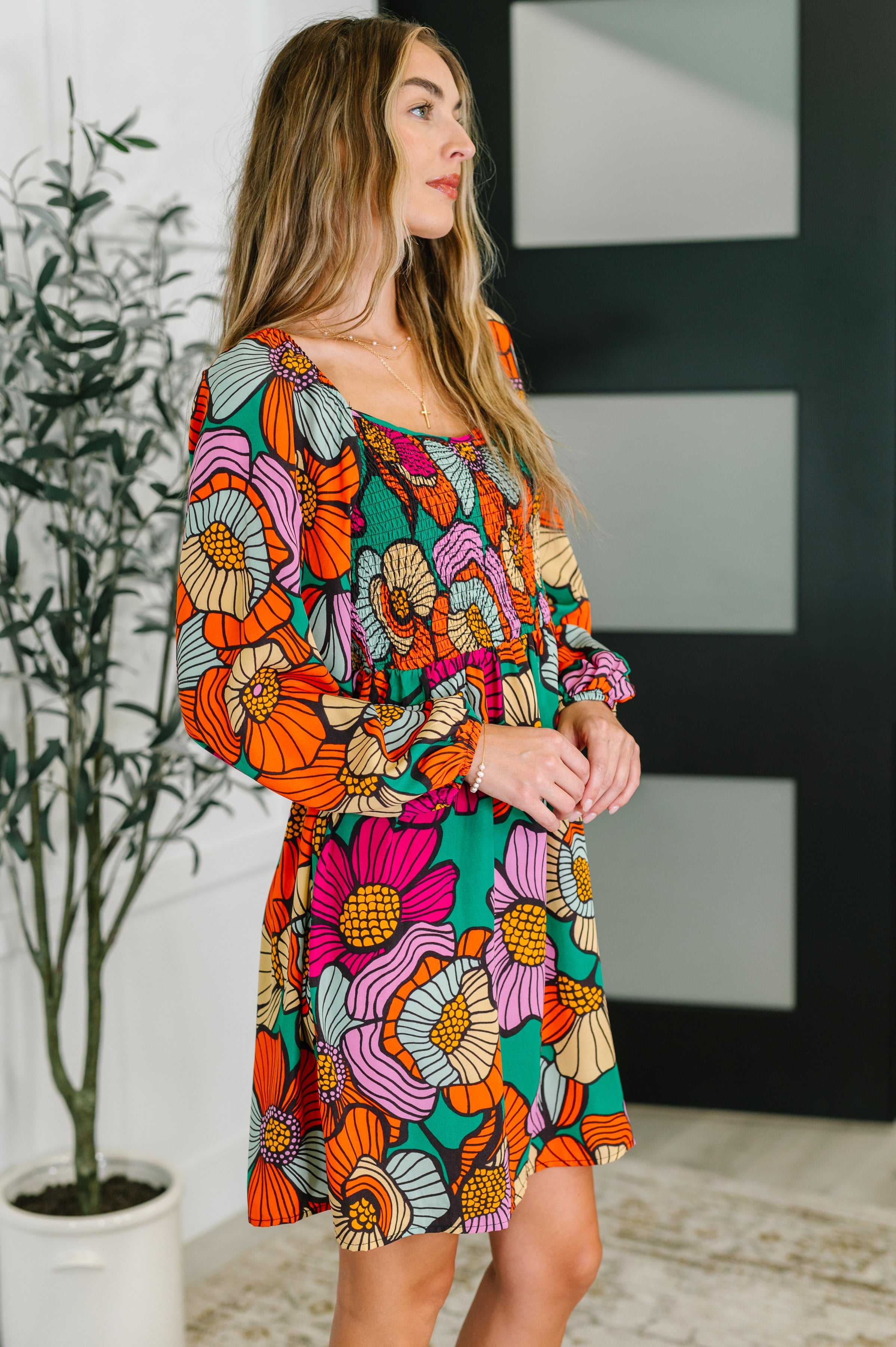 Floral Affairs Scoop Neck Dress - Charming Charlie