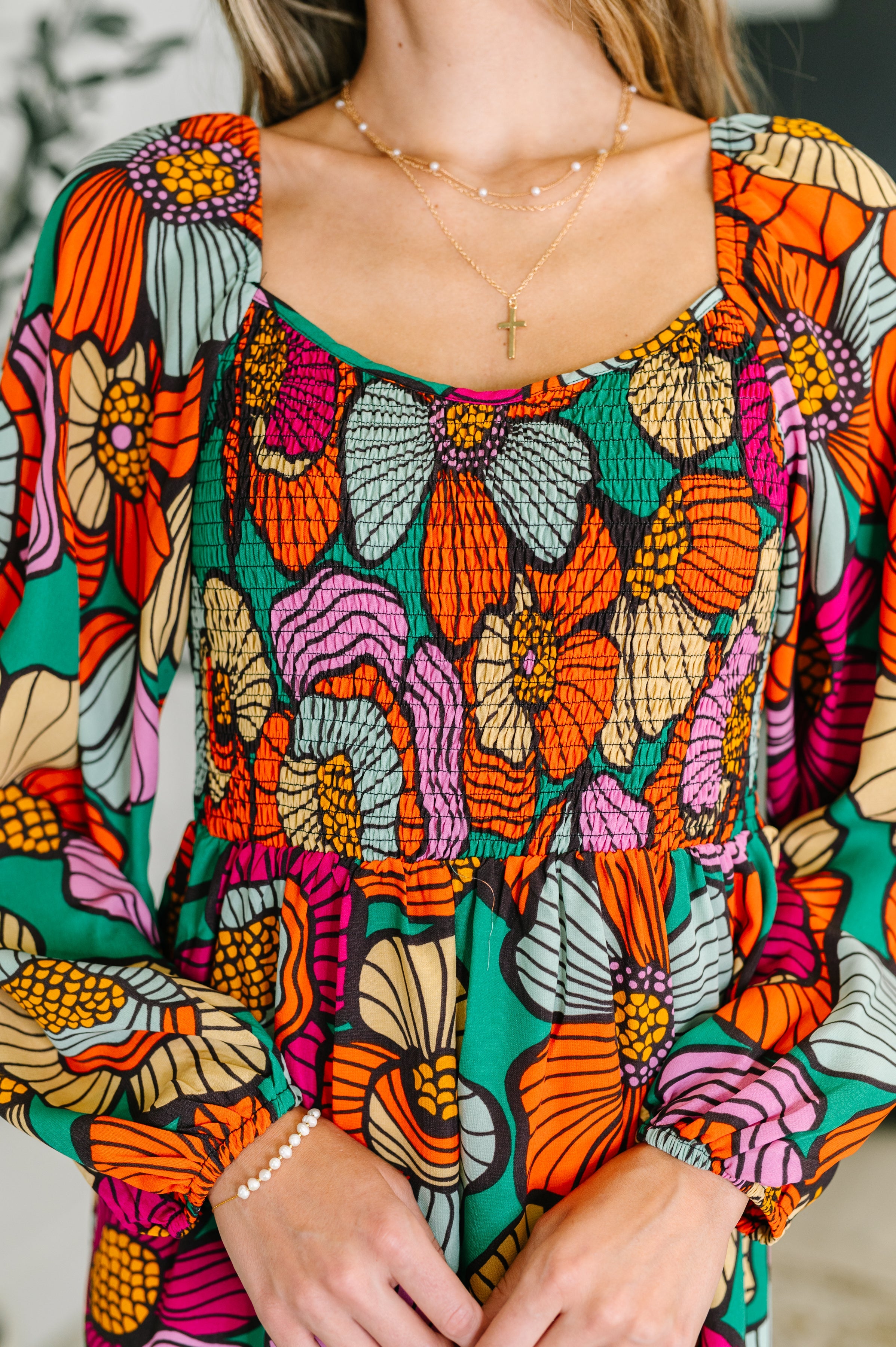 Floral Affairs Scoop Neck Dress - Charming Charlie