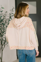 Floral Patchwork Hooded Pullover - Charming Charlie