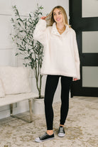 Fluffy Flurry Snap Button Pullover - Charming Charlie