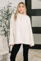 Fluffy Flurry Snap Button Pullover - Charming Charlie