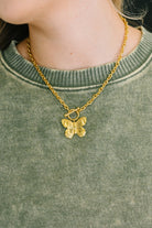 Flutter & Shine Butterfly Pendant Necklace in Gold - Charming Charlie