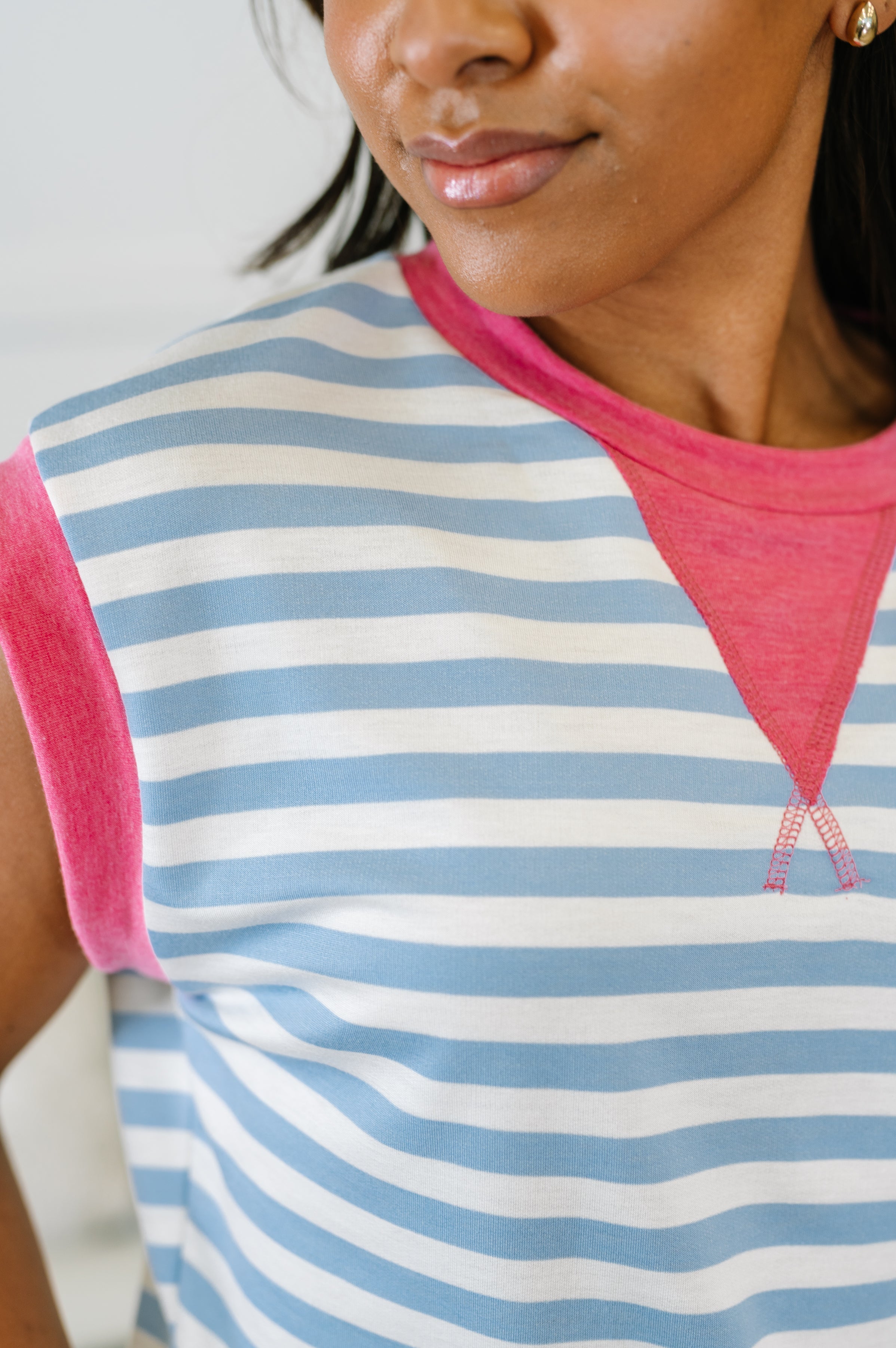 Following Through Color Block Muscle Tee - Charming Charlie