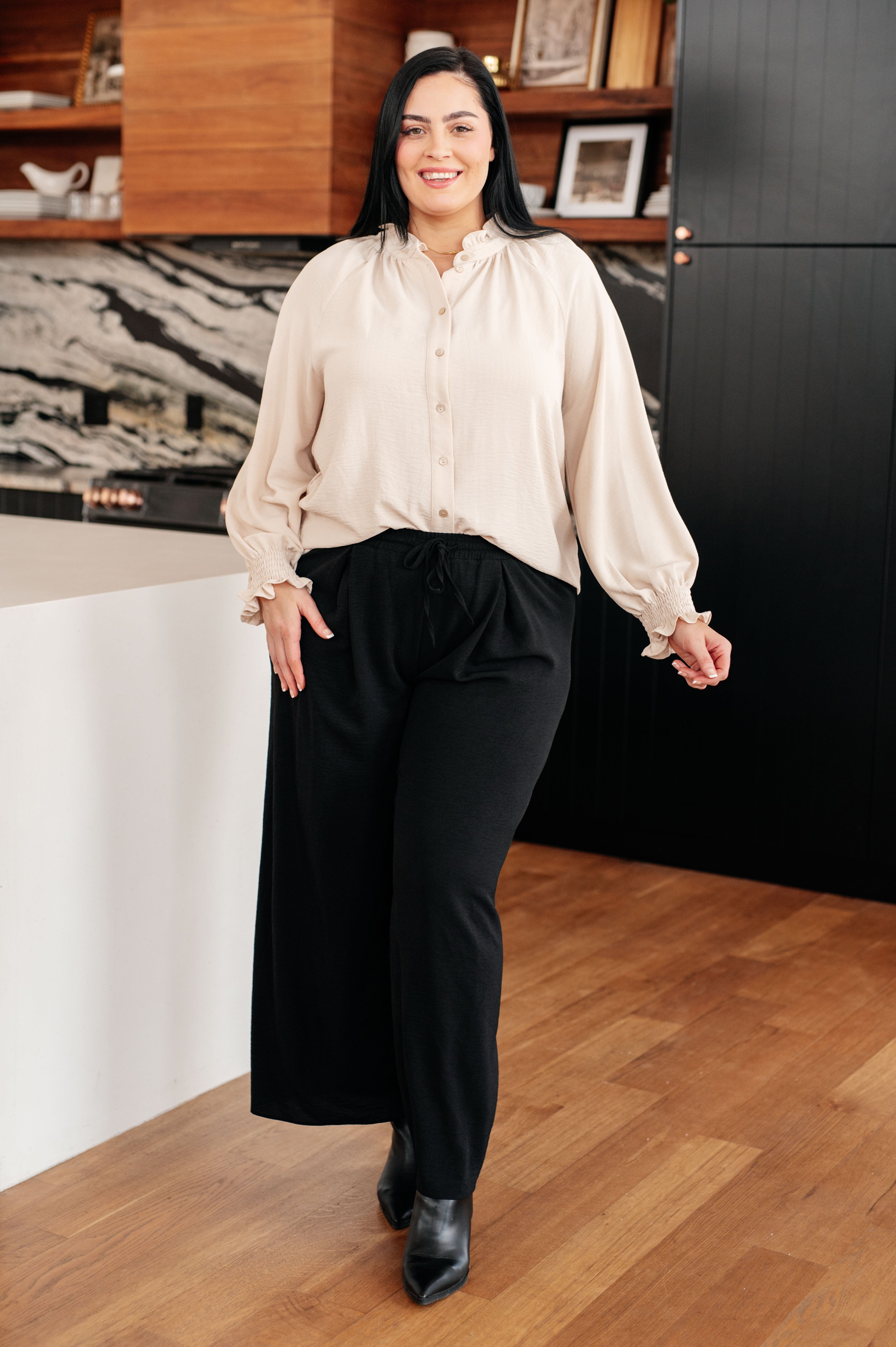 For You I Do Button Up Blouse - Charming Charlie