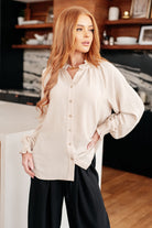 For You I Do Button Up Blouse - Charming Charlie