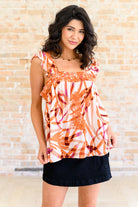 Francesca Embroidered Top in Rust - Charming Charlie