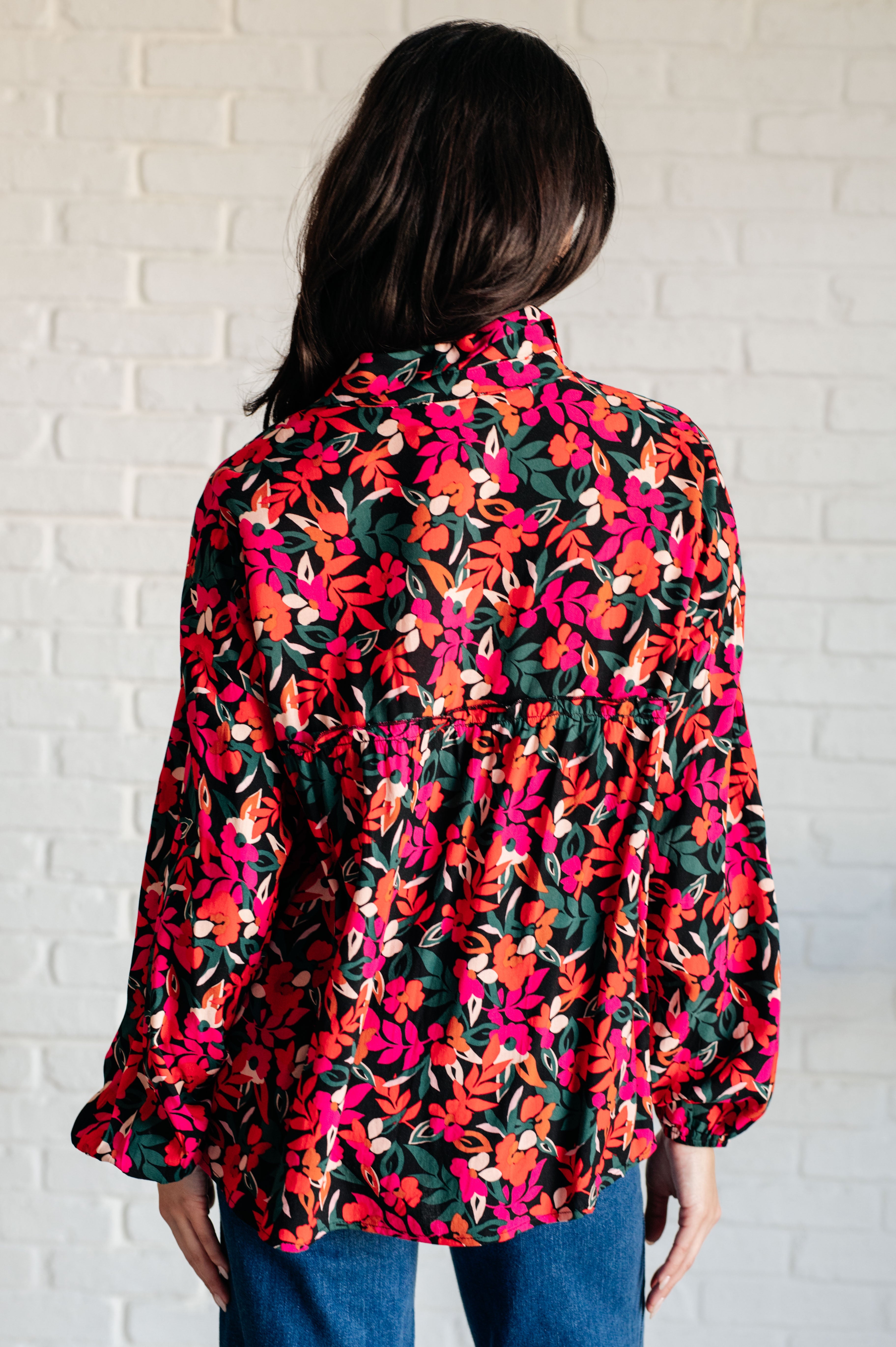 Francophile Ruffle Detail Button Up - Charming Charlie