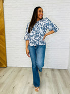 Frill Me With Sunshine in Ivory and Navy - Charming Charlie