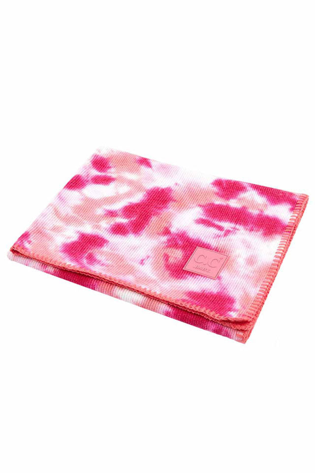 Fuchsia Pink C.C Baby Tie Dye Stroller Blanket,  on-trend & fabulous design make it eye-catching and beautiful. It will keep your baby cozy and comfortable on winter and cold days. Go outside with confidence and beauty with this stroller blanket. It's a luxe addition to any cold-weather ensemble. Great for daily wear in the cold winter to protect your baby against the chill.