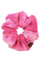 Fuchsia Pink C.C Tie Dye Soft Scrunchies, hair scrunchie will adorn your tresses making them look amazing, fun & trendy. Either way they will add a spark of style & charm. So cute and super stylish with any outfit! Great accessory, cutest addition to a plain outfit. Wear it in your hair or around your wrist for a two-in-one accessory. Perfect Gift.