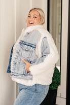 Full Send Sherpa Lined Denim Jacket - Charming Charlie