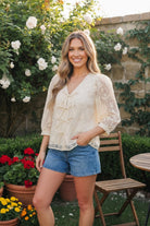 Daisy Dreams Lace Bow Blouse - Charming Charlie