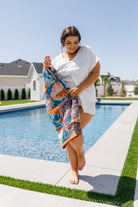 Luxury Beach Towel in Block Floral - Charming Charlie