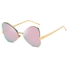 LINDSAY | S2052 - Women Oversized Rounded Butterfly Fashion Sunglasses - Cramilo Eyewear - Stylish Trendy Affordable Sunglasses Clear Glasses Eye Wear Fashion