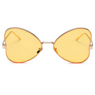 LINDSAY | S2052 - Women Oversized Rounded Butterfly Fashion Sunglasses - Cramilo Eyewear - Stylish Trendy Affordable Sunglasses Clear Glasses Eye Wear Fashion