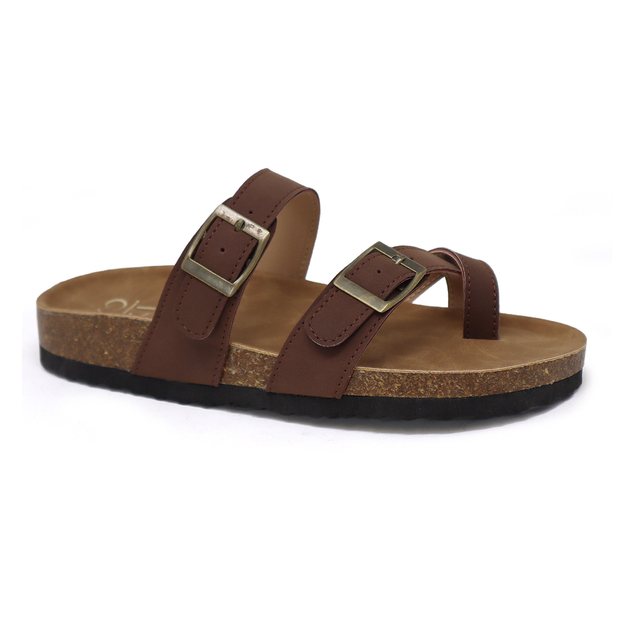 GIAN-280 Women's Slide Sandal With Strap and Buckle - Yoki 