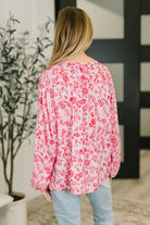 Garden Kiss V-Neck Puff Sleeve Blouse - Charming Charlie