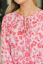 Garden Kiss V-Neck Puff Sleeve Blouse - Charming Charlie